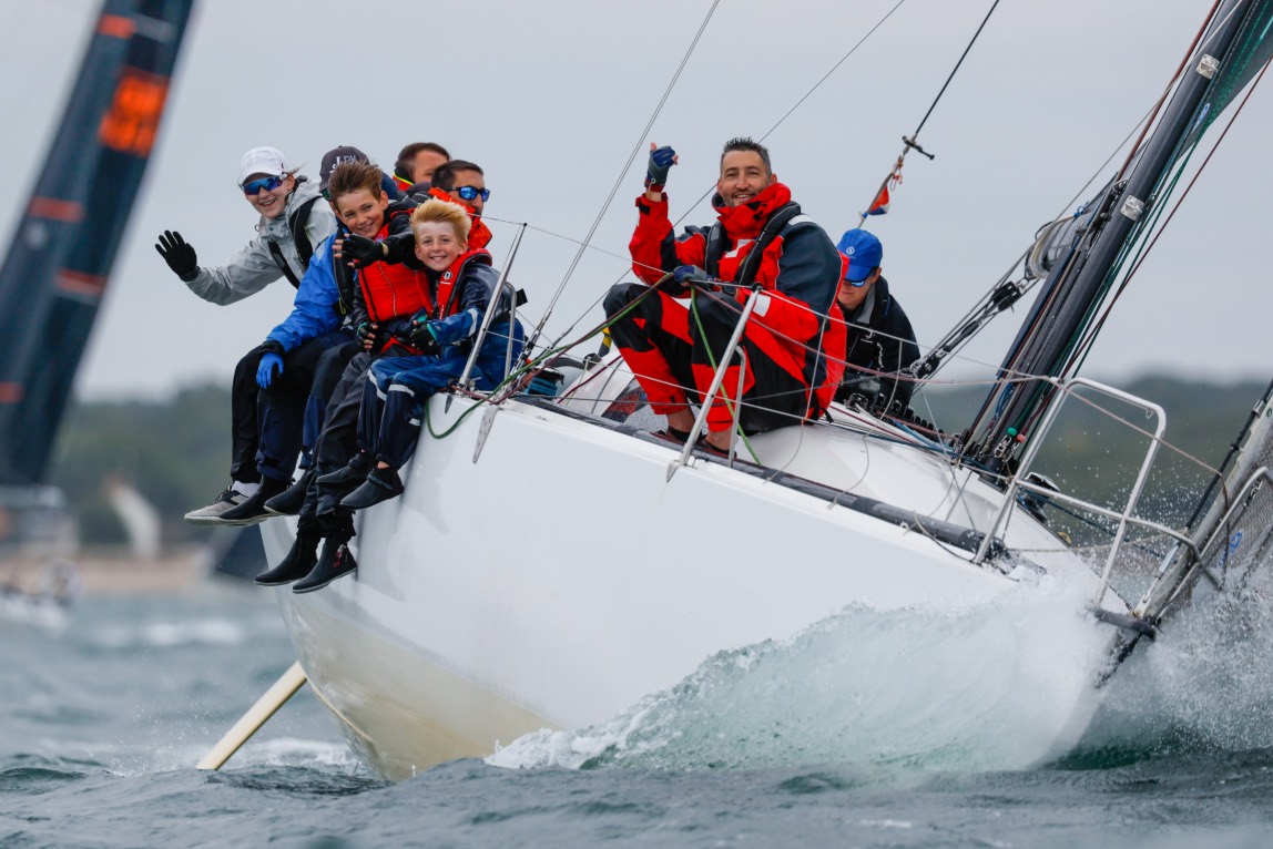 Ed Mockridge and family enjoying racing in IRC3 on their JPK1010 Elaine Again. Photo CWL/Paul Wyeth