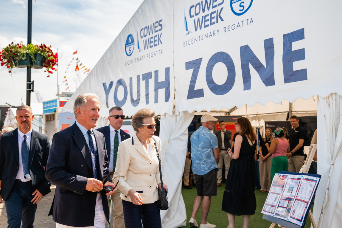 The Princess Royal visits the Youth Zone at North Sails Cowes Week